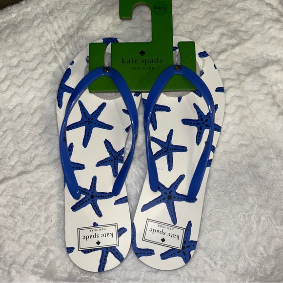 kate spade Shoes - Kate Spade Starfish Print Flip Flops NWT